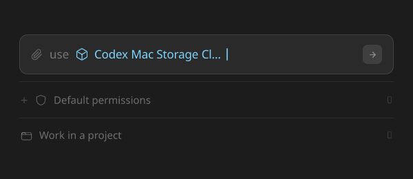 Codex Mac Storage Cleanup skill preview