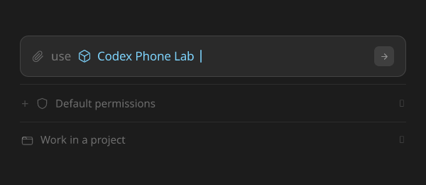 Codex Phone Lab skill preview