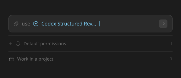 Codex Structured Review skill preview