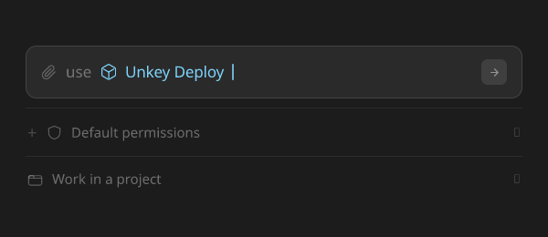 Unkey Deploy skill preview